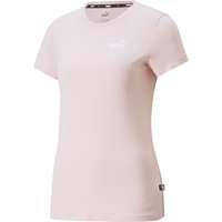 PUMA Ess+ Metallic Embroidery T-Shirt Damen chalk pink M von Puma