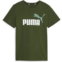 PUMA Ess+ Metallic 2 Col Logo T-Shirt Jungen 30 - myrtle 140 von Puma