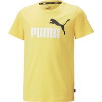 PUMA Ess+ Metallic 2 Col Logo T-Shirt Jungen 45 - mustard seed 140 von Puma