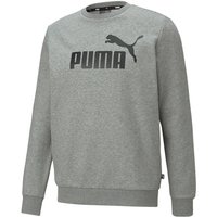 PUMA Ess Big Logo Crew Fleece-Sweatshirt Herren medium gray heather XL von Puma