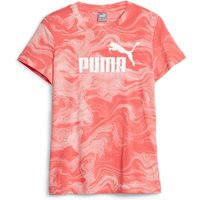 PUMA Essentials+ Marbleized T-Shirt Mädchen 63 - peach smoothie 140 von Puma