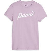 PUMA Essentials+ Script T-Shirt Mädchen 60 - grape mist 176 von Puma