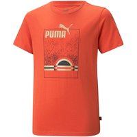 PUMA Essentials+ Street Art Sommer T-Shirt Jungen 94 - chili powder 152 von Puma