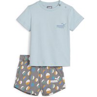 PUMA Essentials+ Summer Camp Shorts + T-Shirt Baby-Set 22 - turquoise surf 74 von Puma