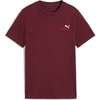 PUMA Essentials 2 Color Small No. 1 Logo T-Shirt Jungen 96 - ruby shimmer 164 von Puma