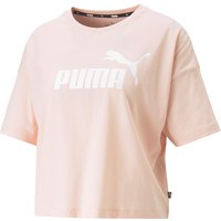 PUMA Essentials Cropped Logo T-Shirt Damen 96 - rose dust S von Puma