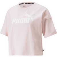 PUMA Essentials Cropped Logo T-Shirt Damen chalk pink S von Puma