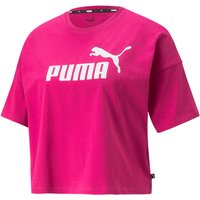 PUMA Essentials Cropped Logo T-Shirt Damen festival fuchsia S von Puma