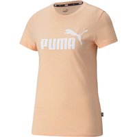 PUMA Essentials Logo Heather T-Shirt Damen peach parfait XS von Puma