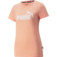 PUMA Essentials Logo Heather T-Shirt Damen peach pink heather L von Puma