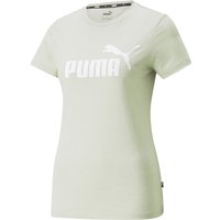PUMA Essentials Logo Heather T-Shirt Damen spring moss heather S von Puma