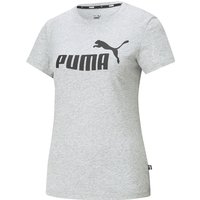 PUMA Essentials Logo T-Shirt Damen light gray heather M von Puma