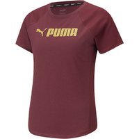 PUMA FIT Logo Trainingsshirt Damen aubergine XS von Puma