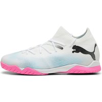 PUMA Future 7 Match IT + Mid Hallen-Fußballschuhe Kinder 01 - PUMA white/PUMA black/poison pink 38 von Puma