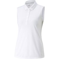 PUMA Gamer ärmelloses Golf Poloshirt Damen bright white L von Puma