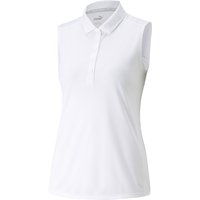 PUMA Gamer ärmelloses Golf Poloshirt Damen bright white S von Puma