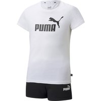PUMA Logo Jogginganzug Set mit T-Shirt und Shorts Mädchen PUMA white 140 von Puma