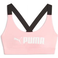 PUMA Mid Impact FIT Sport-BH Damen 60 - koral ice/puma white M von Puma