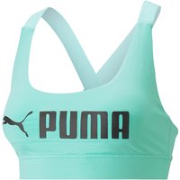 PUMA Mid Impact FIT Sport-BH Damen 76 - electric peppermint S von Puma
