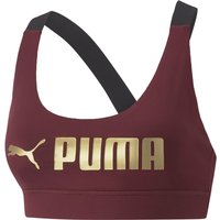 PUMA Mid Impact FIT Sport-BH Damen aubergine/metallic PUMA L von Puma