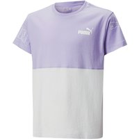 PUMA Power Colorblock T-Shirt Mädchen 25 - vivid violet 164 von Puma