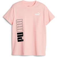 PUMA Power Colorblock T-Shirt Mädchen 63 - peach smoothie 176 von Puma