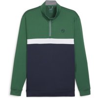 PUMA Pure Colorblock 1/4-Zip Golf-Sweatshirt Herren 04 - vine/deep navy S von Puma
