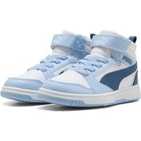 PUMA Rebound V6 Mid AC+ Sneaker Kinder 32 - PUMA white/dark indigo/haute tropic 32 von Puma