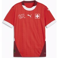 PUMA SFV Schweiz Heimtrikot EM 2024 Kinder 01 - PUMA red/team regal red 164 von Puma