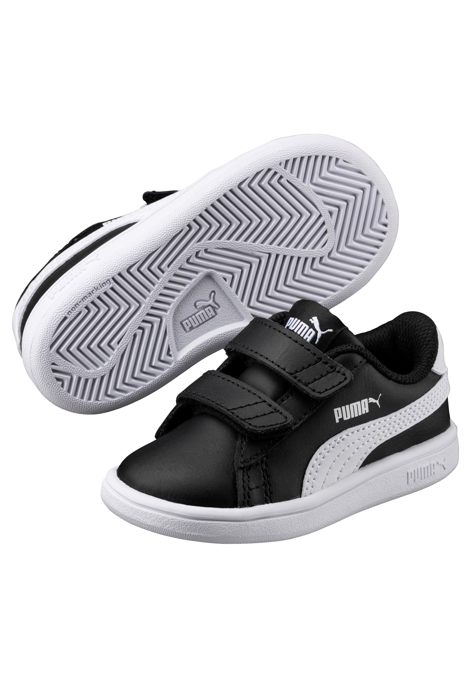 PUMA Smash v2 L V INF Kids Sneaker Schuhe schwarz 365174 03 von Puma