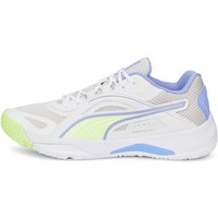 PUMA SolarSTRIKE II Hallenschuhe PUMA white/fizzy light/elektro purple 43 von Puma