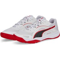 PUMA SolarSTRIKE II Hallenschuhe PUMA white/PUMA black/high risk red 46 von Puma