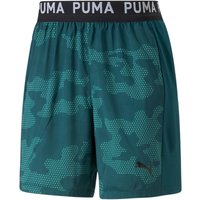 PUMA Train Off Season All-Over-Print Woven 7" Trainingsshorts Herren varsity green L von Puma