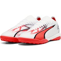 PUMA Ultra Match TT Multinocken-Fußballschuhe Herren 01 - PUMA white/PUMA black/fire orchid 46.5 von Puma