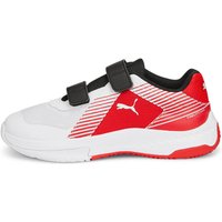 PUMA Varion Hallenschuhe mit Klettverschluss Kinder PUMA white/PUMA black/high risk red 28 von Puma