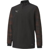 PUMA ftblNXT 1/4-Zip Top Sweatshirt Kinder PUMA black/shocking orange 104 von Puma