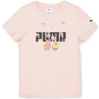 PUMA x Spongebob Logo T-Shirt Kinder 66 - rose dust 176 von Puma