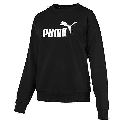 PUMA Damen ESS Logo Crew Sweat TR Pullover, Cotton Black, S von PUMA