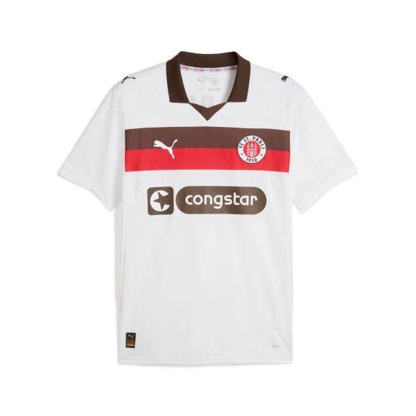 Puma FC St. Pauli Away Jersey Saison 2025/2026 Erwachsene weiß/braun/rot M von Puma