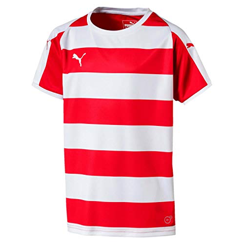 PUMA Kinder LIGA Hooped Trikot, Red White, 128 von PUMA