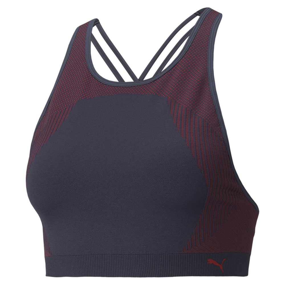 Puma Low Impact Long Line Sports Bra Blau M Frau von Puma