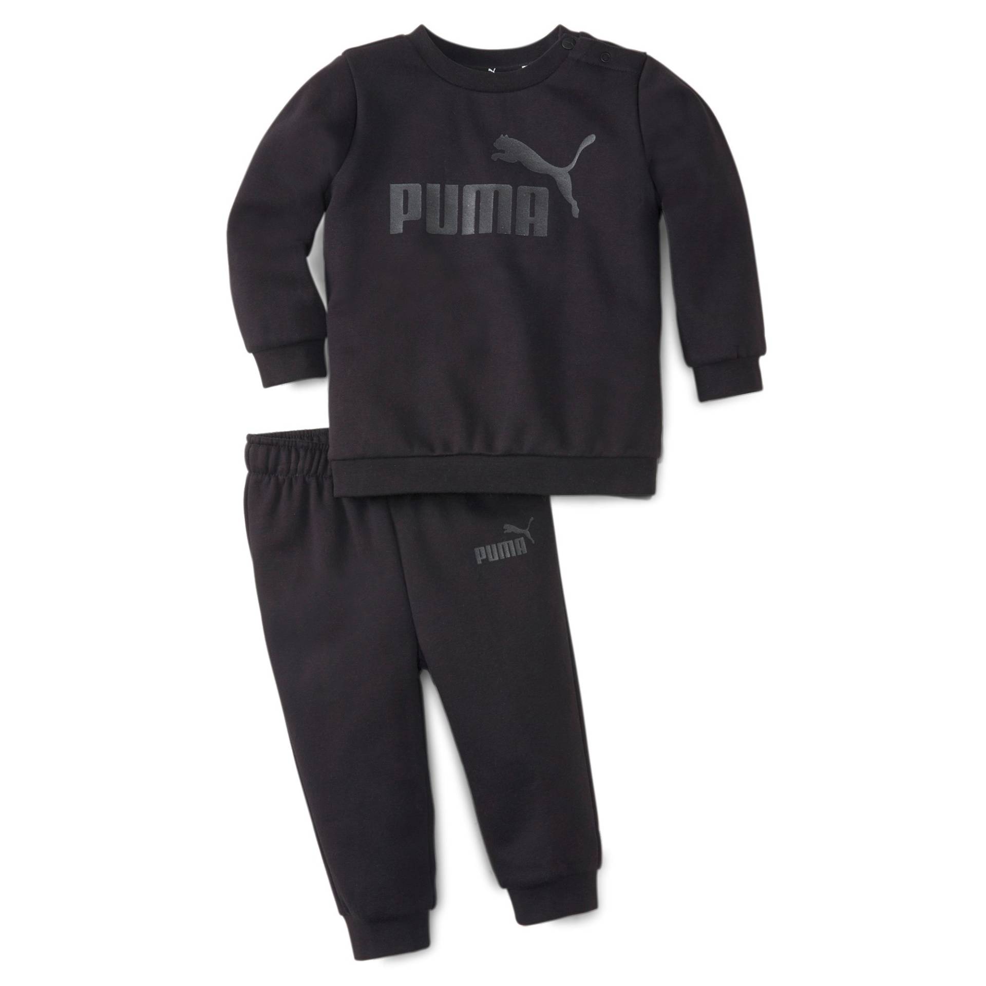 Puma MINICATS ESS Crew Jogger FL Trainingsanzug Sportanzug 846142 Schwarz von Puma