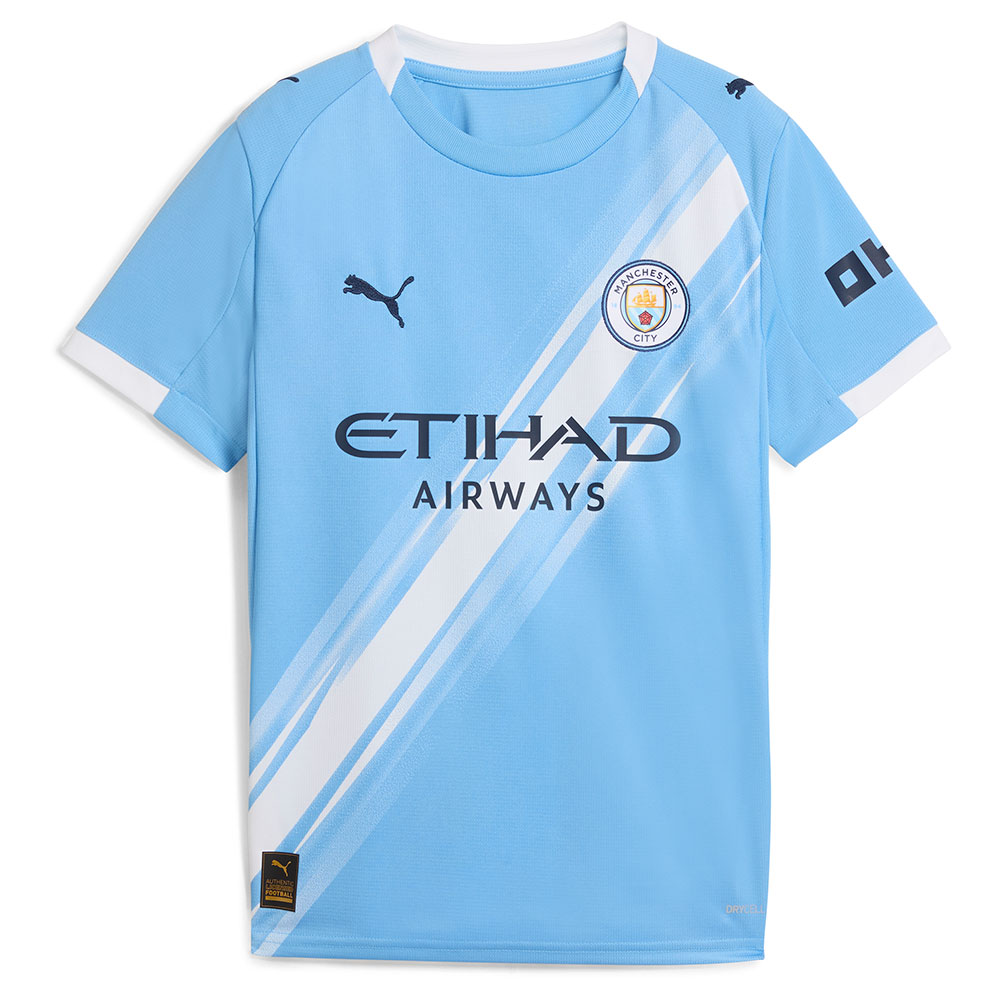 Puma Manchester City Fc 25/26 Replica Home Junior Short Sleeve T-shirt Blau 9-10 Years von Puma