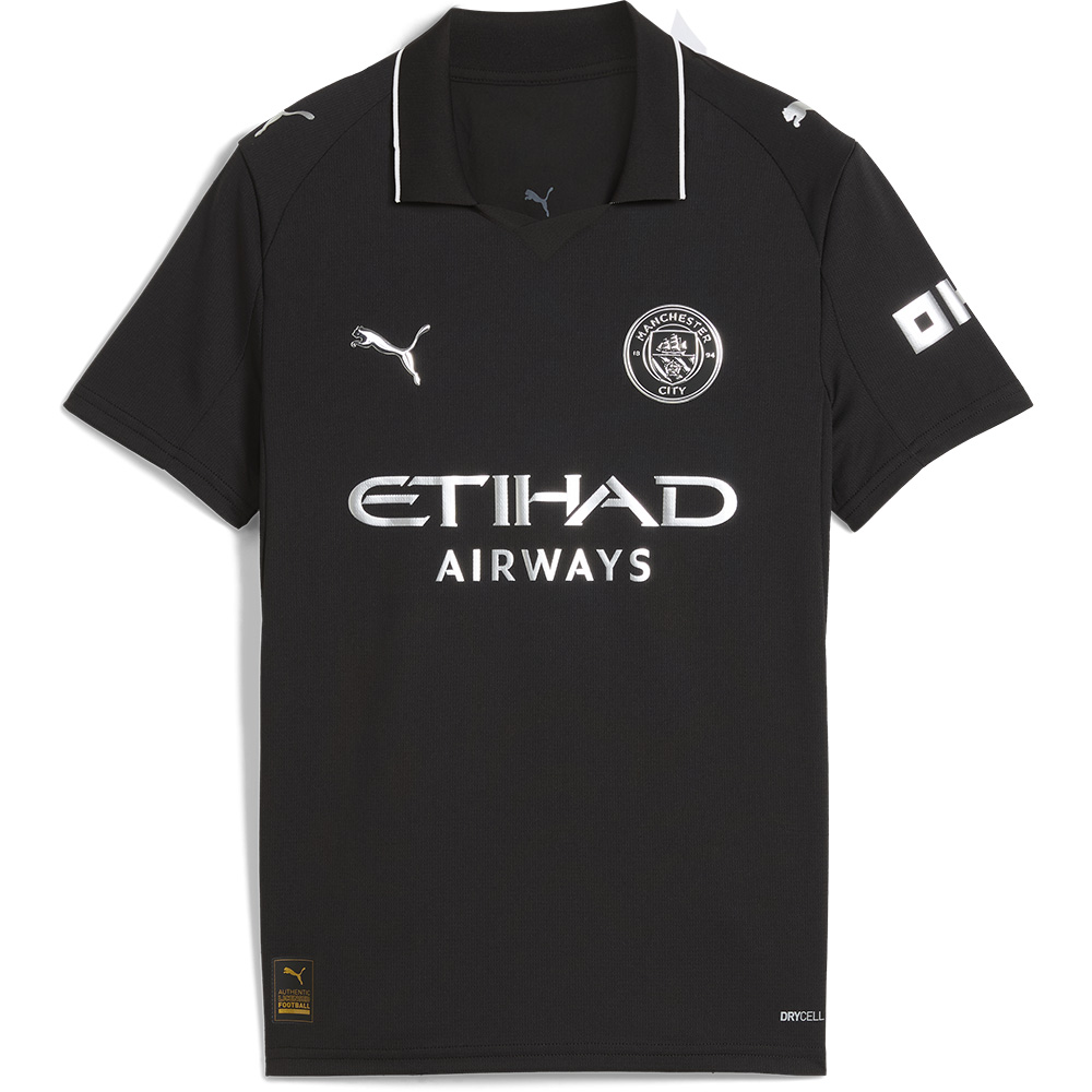 Puma Manchester City Fc 25/26 Replica Away Junior Short Sleeve T-shirt Schwarz 15-16 Years von Puma