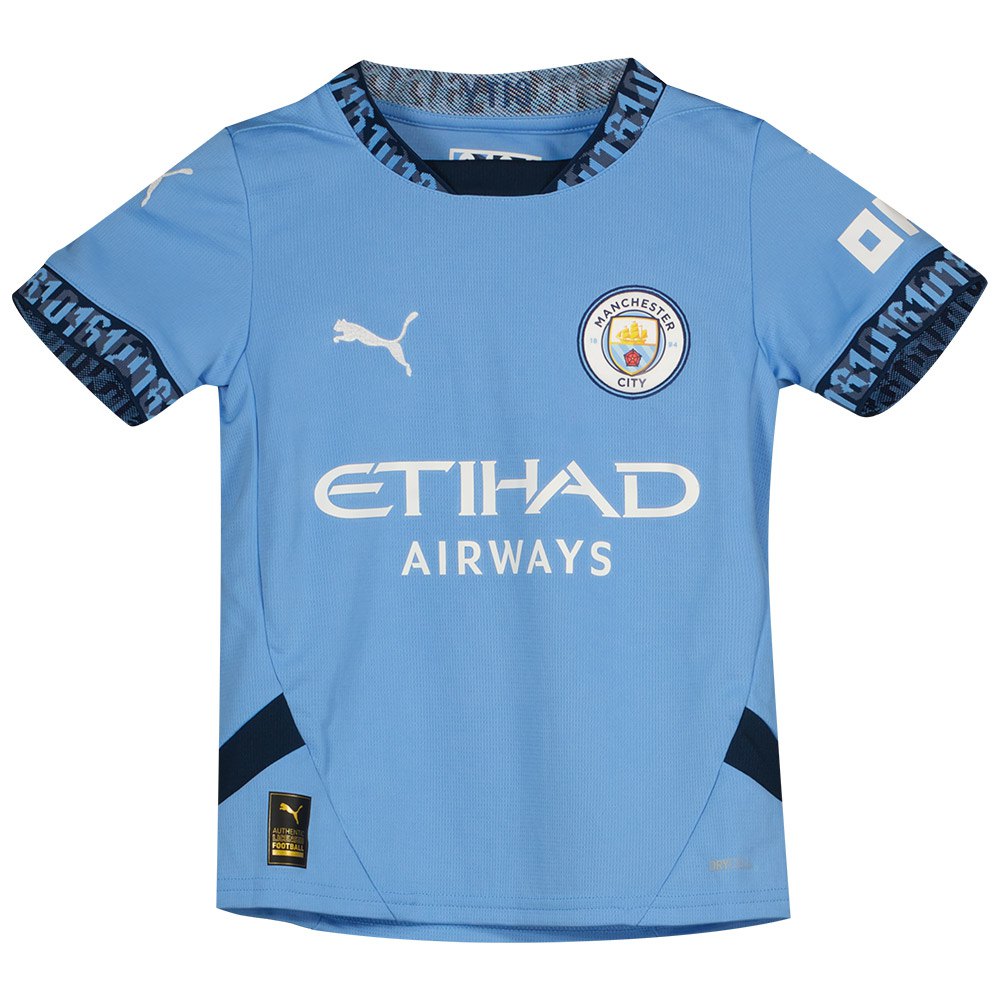 Puma Manchester City Fc Home Short Sleeve T-shirt Blau 9-10 Years von Puma
