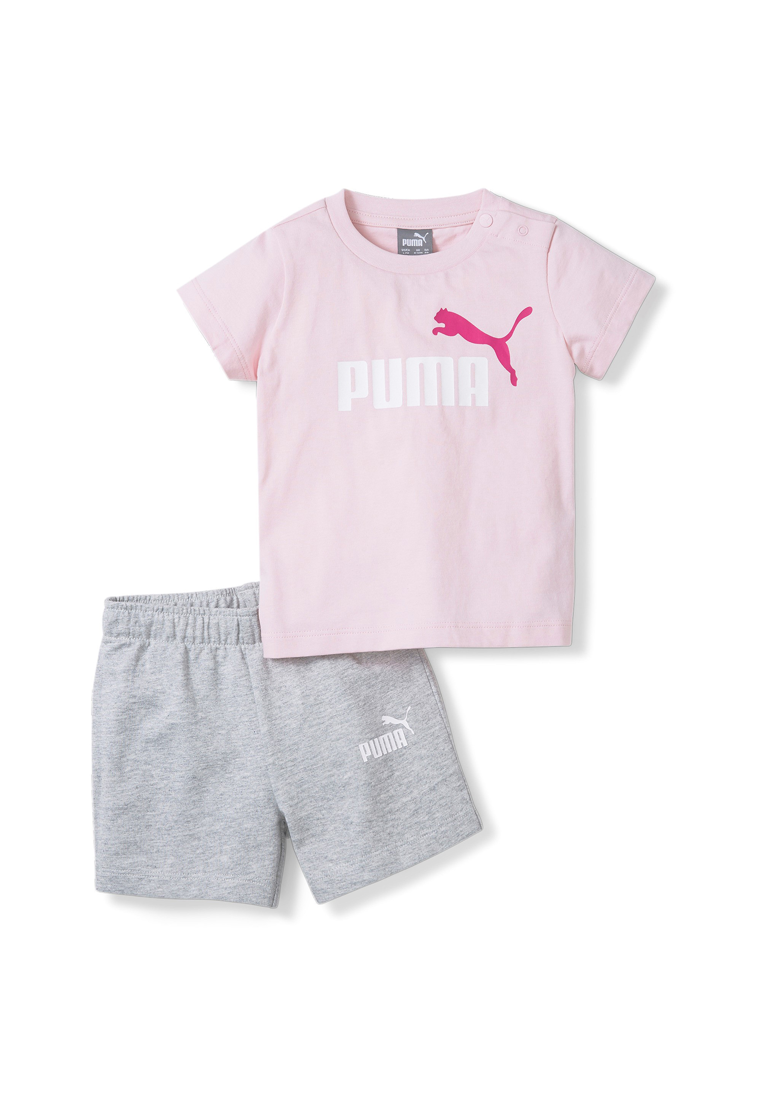 Puma Minicats Tee & Shorts Set rosa/grau 845839 16 von Puma
