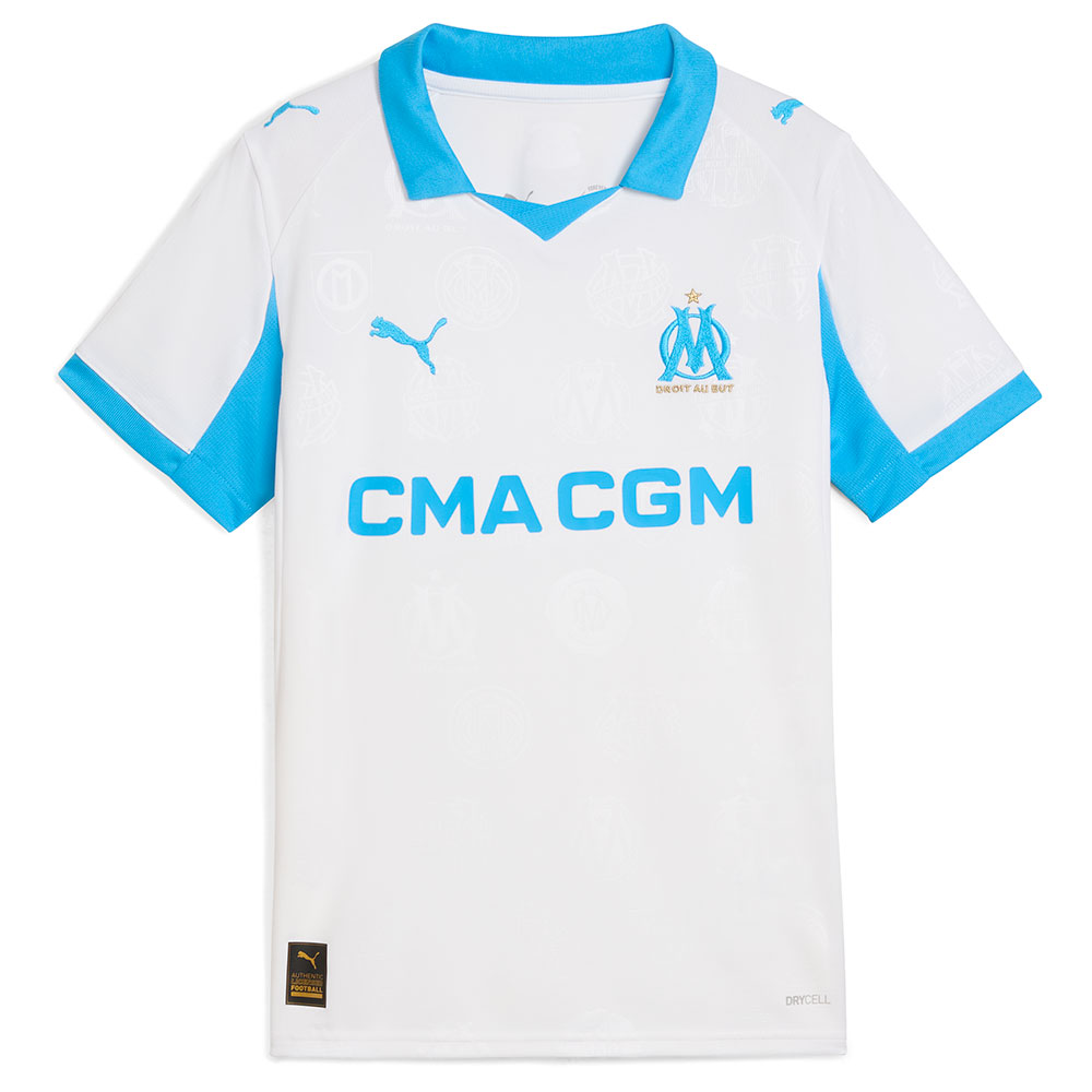 Puma Olympique Marseille 25/26 Replica Home Junior Short Sleeve T-shirt Weiß 15-16 Years von Puma