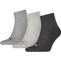 3er Pack PUMA Quarter Plain Socken anthracite/l mel grey/m mel grey 35-38 von Puma