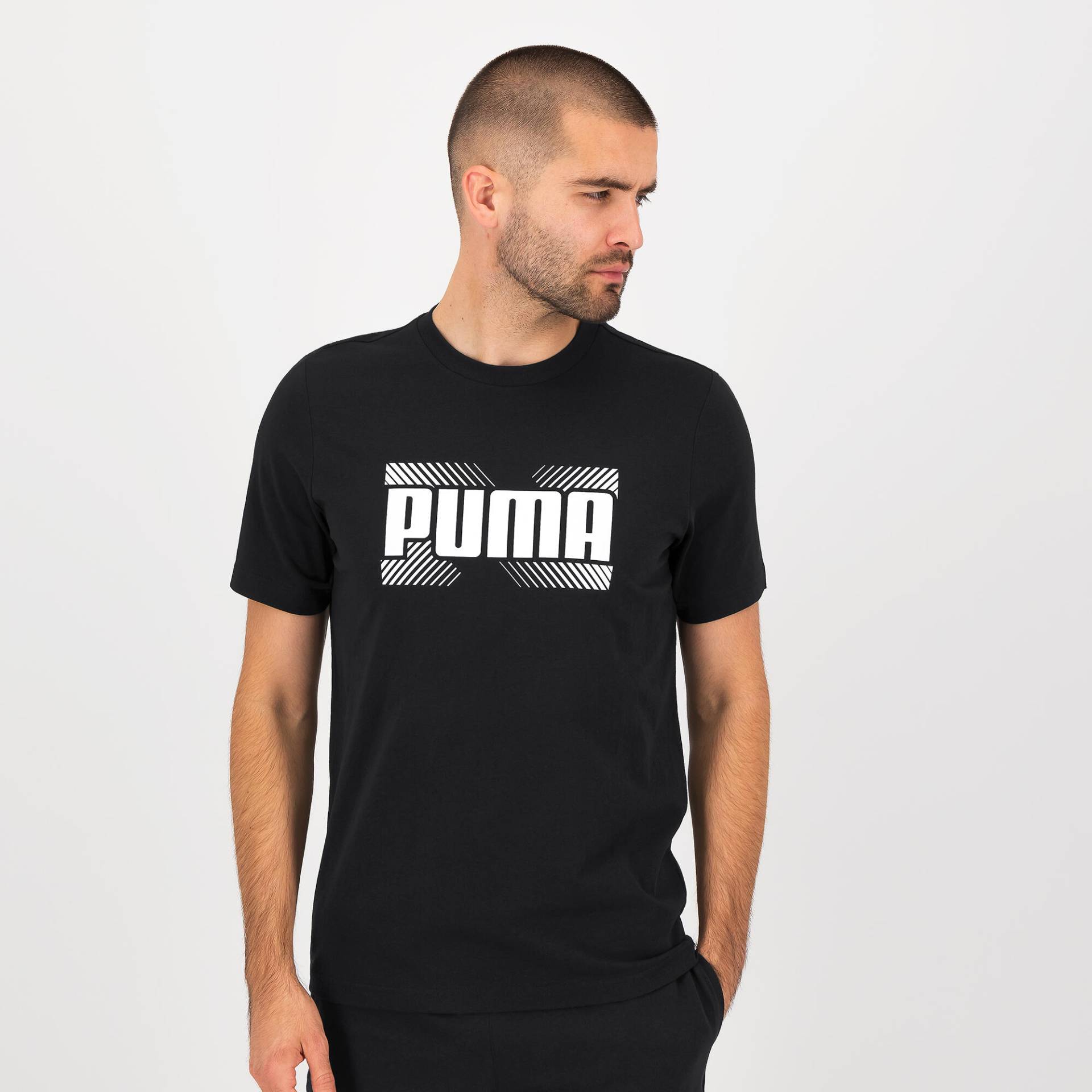 Puma T-Shirt Active Herren Baumwolle - schwarz von Puma