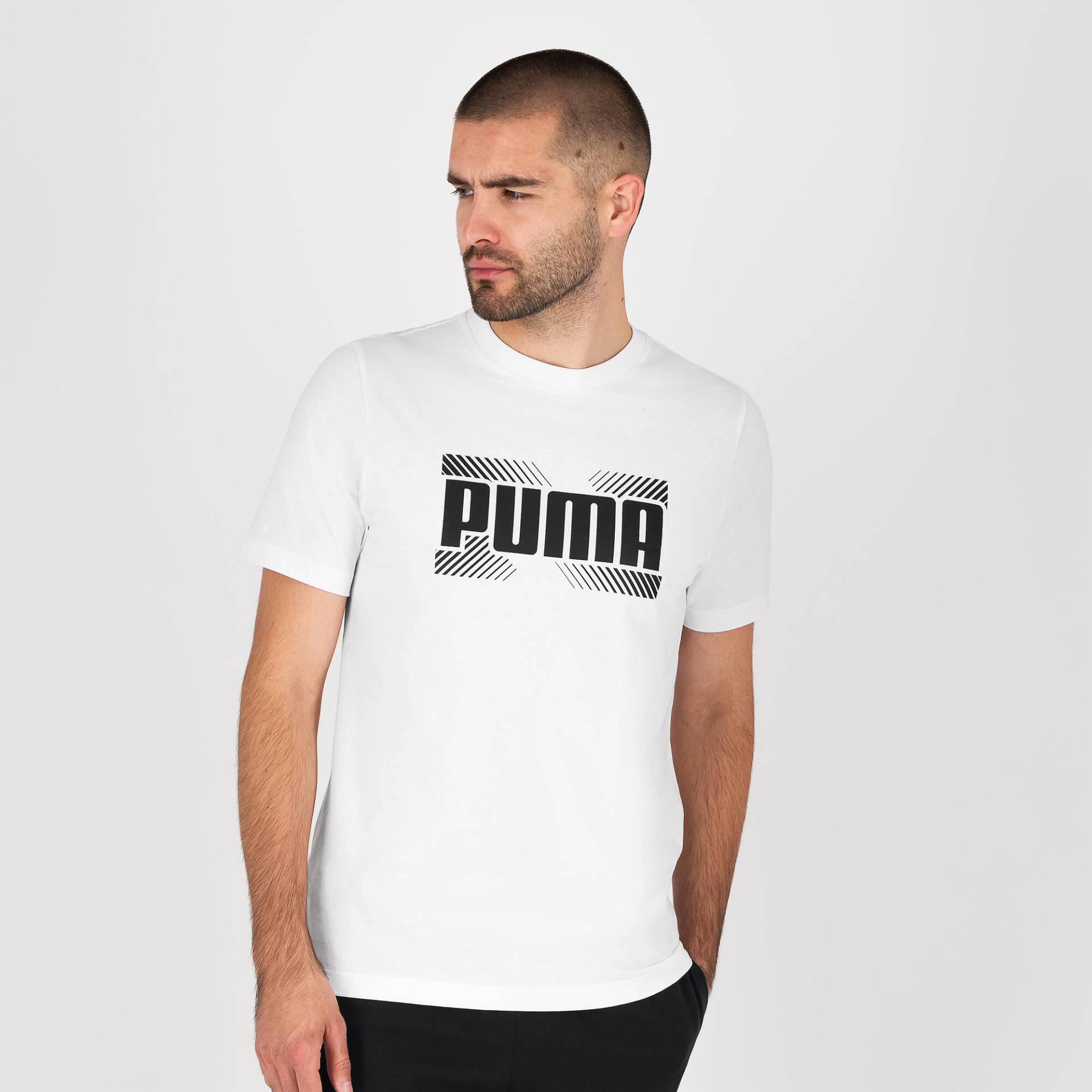 Puma T-Shirt Active Herren Baumwolle - weiss von Puma